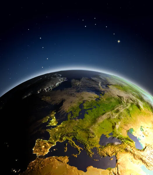 Európa az űrből — Stock Fotó