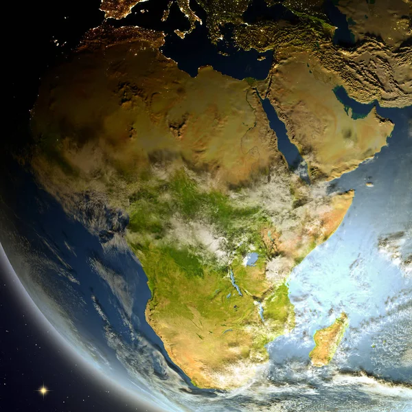 Afrika az űrből — Stock Fotó