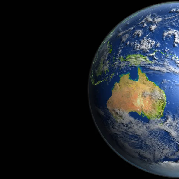 Australië vanuit de ruimte — Stockfoto