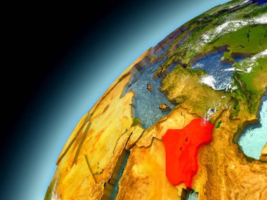 Modeli dünya yörüngesini Irak'tan