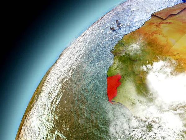 Liberia from orbit of model Earth — Stock Photo, Image