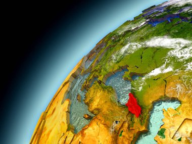 Gürcistan'dan modelinin dünya yörüngesi