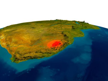 Lesotho Dünya gezegeninin modeli