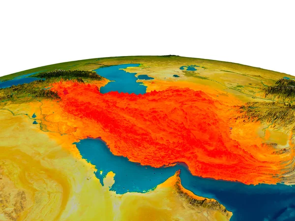 Irã no modelo do planeta Terra — Fotografia de Stock