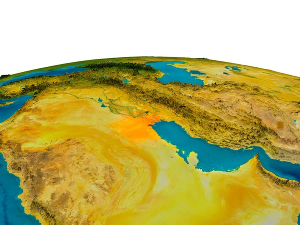Kuwait no modelo do planeta Terra — Fotografia de Stock