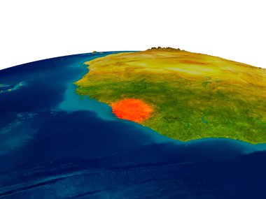 Sierra Leone modeli Dünya gezegeninin