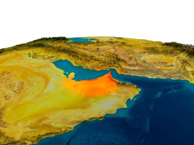 Dünya gezegeninin modeli Birleşik Arap Emirlikleri