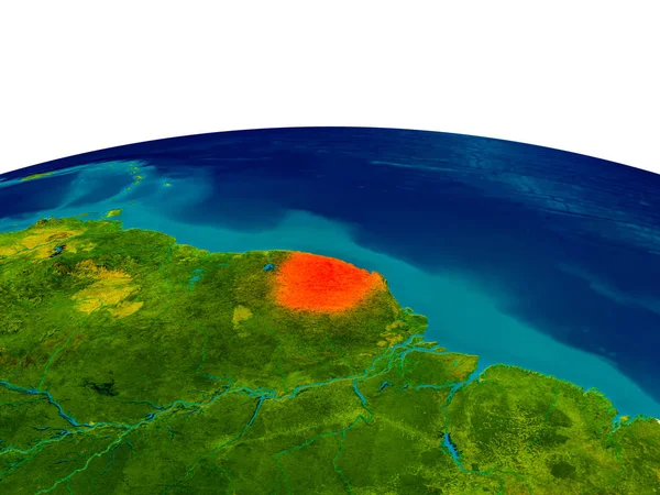 모델 지구의 프랑스령 기아나 — 스톡 사진