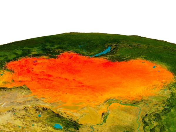 Mongolia en el modelo del planeta Tierra —  Fotos de Stock