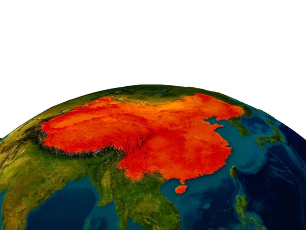 中国的地球模型 — 图库照片