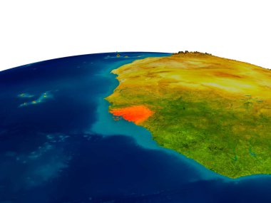 Gine-Bissau modeli Dünya gezegeninin