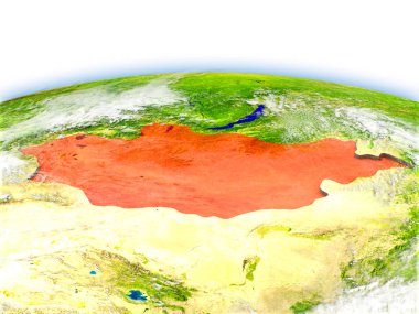 Dünya üzerinde Moğolistan