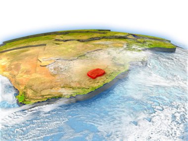 Lesotho dünya üzerinde