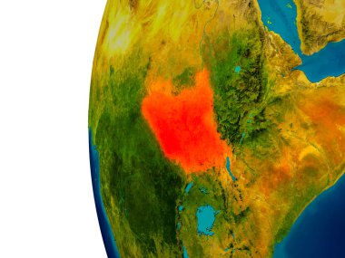 Güney Sudan modeli Dünya gezegeninin