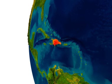 Dominik Cumhuriyeti Dünya gezegeninin modeli