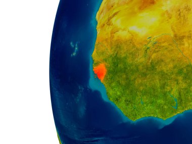 Gine-Bissau modeli Dünya gezegeninin