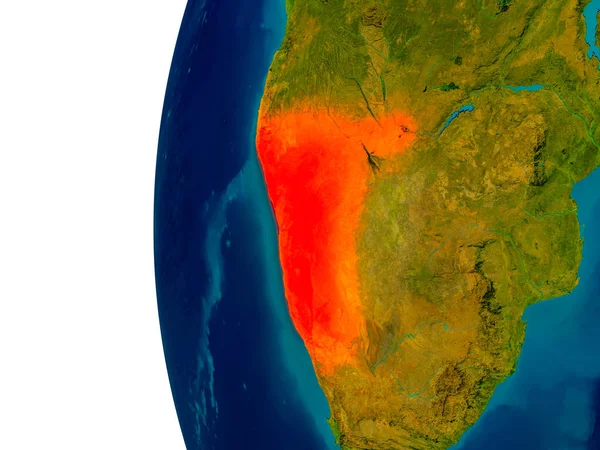 Namibia en el modelo del planeta Tierra — Foto de Stock