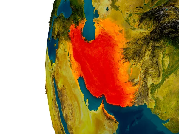 Irã no modelo do planeta Terra — Fotografia de Stock