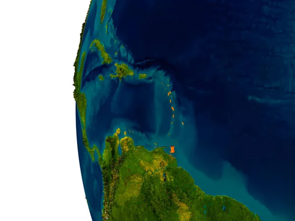 Caribe en el modelo del planeta Tierra —  Fotos de Stock