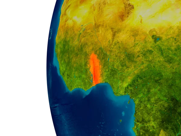 Togo op het model van de planeet aarde — Stockfoto