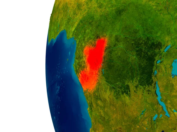 Congo en el modelo del planeta Tierra —  Fotos de Stock