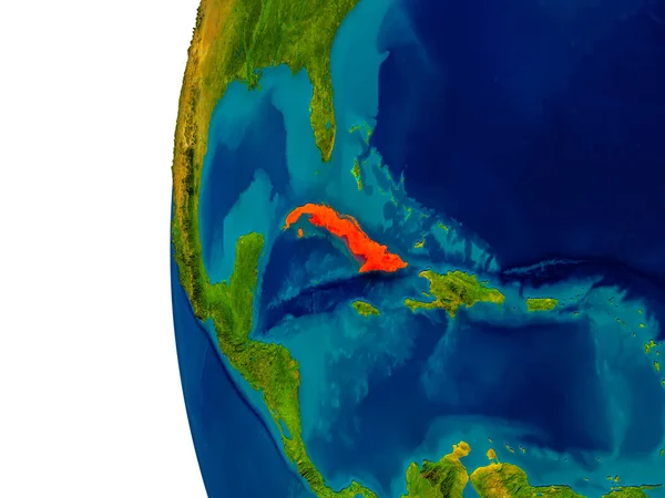 지구의 모델에 쿠바 — 스톡 사진