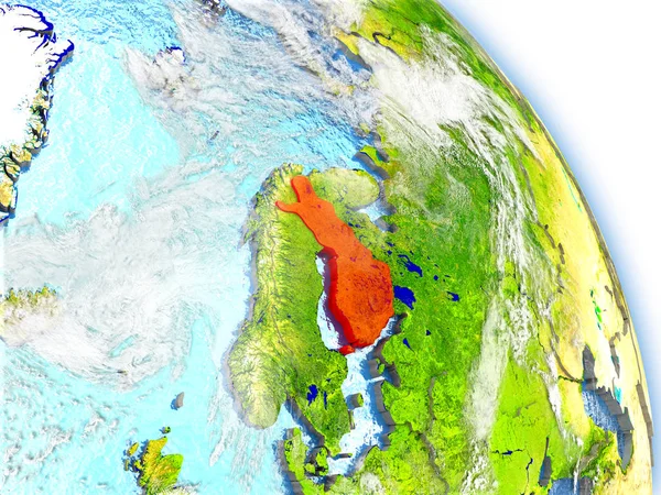 Finlandia en el modelo de Tierra —  Fotos de Stock