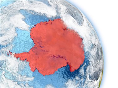 Antarktika Dünya'nın modeli