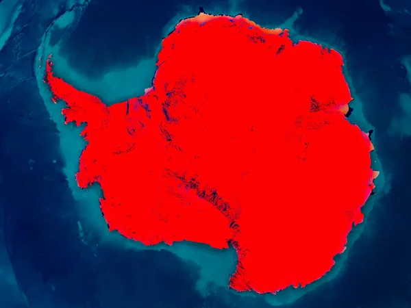 Antartide sulla mappa fisica — Foto Stock