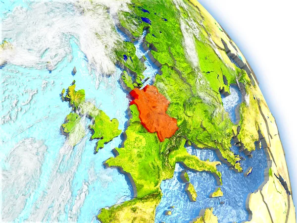 Alemania en el modelo de la Tierra —  Fotos de Stock