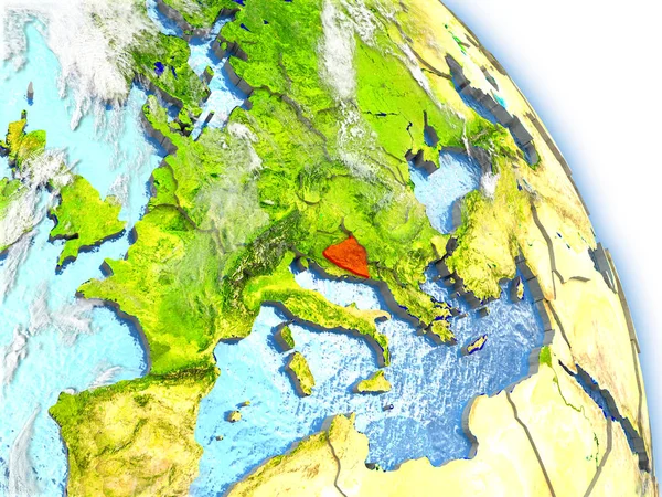 地球の模型のボスニア — ストック写真