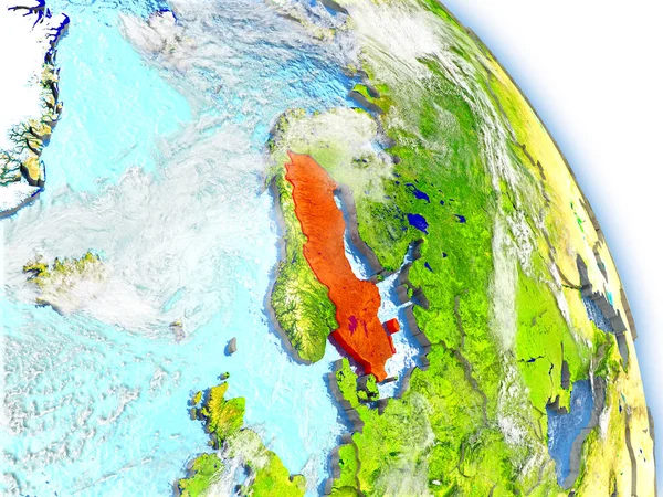 Suecia en el modelo de Tierra —  Fotos de Stock