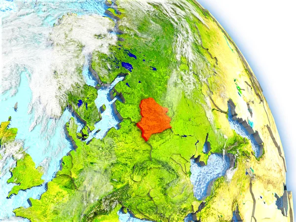 Bielorrusia en modelo de Tierra —  Fotos de Stock
