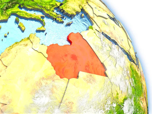 Libia sul modello della Terra — Foto Stock