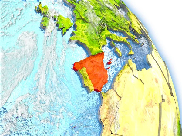 Espanha no modelo de Terra — Fotografia de Stock