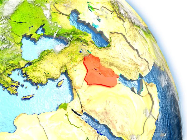 Ирак на модели Земли — стоковое фото
