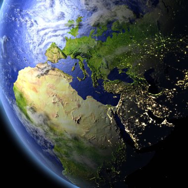 uzaydan EMEA bölgesi