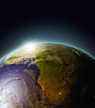 Sunrise Afrika uzaydan yukarıda