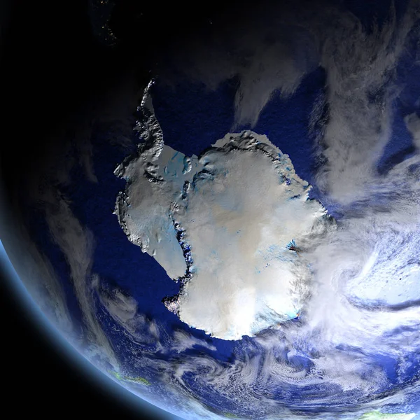 Antarktyda z kosmosu — Zdjęcie stockowe