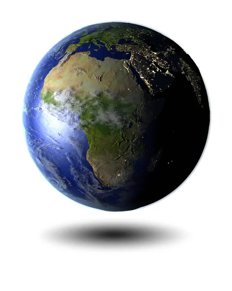 Africa on hovering globe — Stock Photo, Image