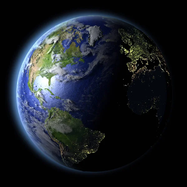 Hémisphère Nord depuis l'espace — Photo
