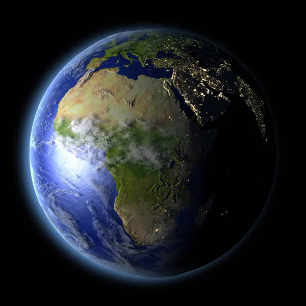 Afrika uit de ruimte — Stockfoto