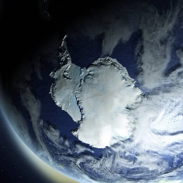 Антарктида з космосу — стокове фото
