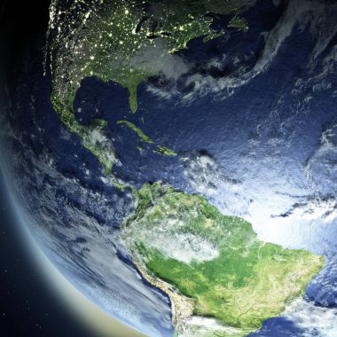 Uzaydan gelen Orta Amerika