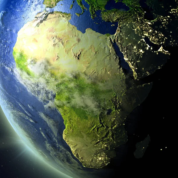Afrika z vesmíru — Stock fotografie