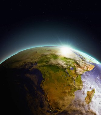 Sunrise Afrika uzaydan yukarıda
