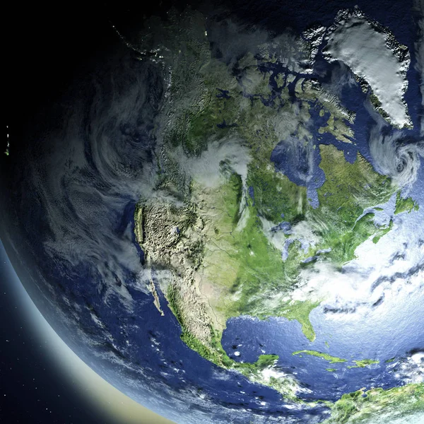 Βόρεια Αμερική από το διάστημα — Φωτογραφία Αρχείου
