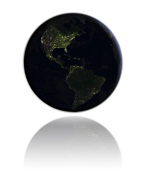 Americas at night — Stock Photo, Image
