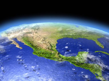 Mexico from space clipart
