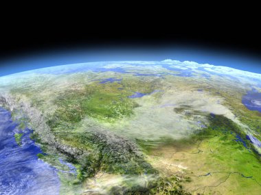 Rocky Dağları uzaydan